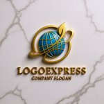 画像13: 地球と葉っぱのグローバルエコロゴ (13)