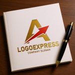 画像6: A字と上昇矢印のダイナミックロゴ (6)