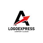 画像1: A字と上昇矢印のダイナミックロゴ (1)