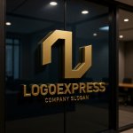 画像15: N字の立体的なモダンロゴ (15)