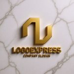 画像13: N字の立体的なモダンロゴ (13)