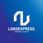 画像4: N字の立体的なモダンロゴ (4)