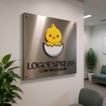 画像14: 卵から生まれたヒヨコのかわいいロゴ (14)