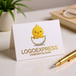 画像16: 卵から生まれたヒヨコのかわいいロゴ (16)