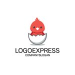 画像3: 卵から生まれたヒヨコのかわいいロゴ (3)