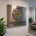 画像14: ハートと星が輝くパステルカラーのクモの巣ロゴ (14)