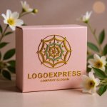 画像10: ハートと星が輝くパステルカラーのクモの巣ロゴ (10)