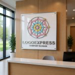 画像13: ハートと星が輝くパステルカラーのクモの巣ロゴ (13)