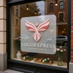 画像7: 翼を広げる人々の成長と優雅さのロゴ (7)