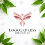 画像9: 翼を広げる人々の成長と優雅さのロゴ (9)
