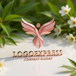 画像12: 翼を広げる人々の成長と優雅さのロゴ (12)