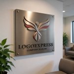 画像13: 翼を広げる人々の成長と優雅さのロゴ (13)