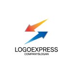 画像1: S字型のダイナミックアローロゴ (1)