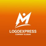 画像4: M字と稲妻のダイナミックロゴ (4)