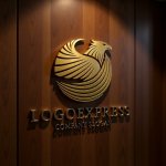 画像5: 鷲と光芒の力強く優雅なロゴ (5)