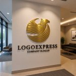 画像10: 鷲と光芒の力強く優雅なロゴ (10)