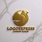 画像13: 鷲と光芒の力強く優雅なロゴ (13)