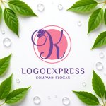 画像9: Kと花飾りの優美な筆記体ロゴ (9)