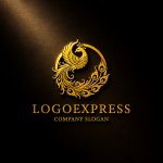 画像12: 優美な不死鳥の伝統と再生ロゴ (12)