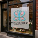 画像7: パステルカラーの可愛い蝶のロゴ (7)