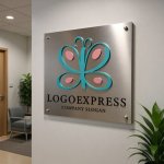 画像13: パステルカラーの可愛い蝶のロゴ (13)