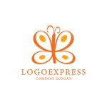 画像3: パステルカラーの可愛い蝶のロゴ (3)