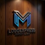 画像5: MとVを融合した幾何学ラインロゴ (5)