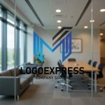 画像9: MとVを融合した幾何学ラインロゴ (9)