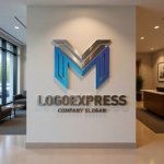 画像10: MとVを融合した幾何学ラインロゴ (10)