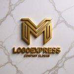 画像13: MとVを融合した幾何学ラインロゴ (13)