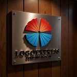 画像5: 富士山と日の出を思わせる扇形ロゴ (5)