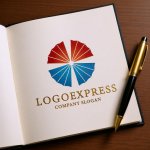 画像6: 富士山と日の出を思わせる扇形ロゴ (6)