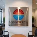 画像7: 富士山と日の出を思わせる扇形ロゴ (7)