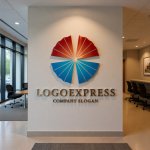 画像10: 富士山と日の出を思わせる扇形ロゴ (10)