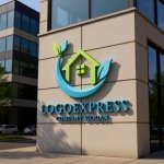 画像8: 葉と曲線で囲まれたエコハウスロゴ (8)