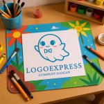 画像8: 蝶ネクタイをした可愛いお化けのロゴ (8)