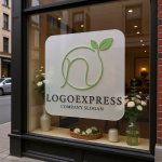 画像7: Nの文字と葉のナチュラルロゴ (7)