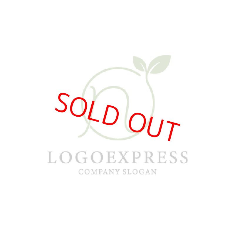 画像1: Nの文字と葉のナチュラルロゴ (1)