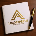 画像6: A字のラインと構造のモダンロゴ (6)