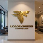 画像10: T字と駿馬の力強い黄金ロゴ (10)