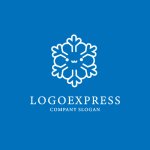 画像4: 笑顔の可愛い雪の結晶ロゴ (4)