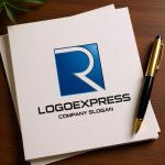 画像6: R字とスクエアのモダンロゴ (6)