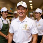 画像14: 笑顔の農夫と豊作を祝うオーガニックロゴ (14)