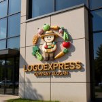 画像8: 笑顔の農夫と豊作を祝うオーガニックロゴ (8)