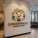 画像10: 笑顔の農夫と豊作を祝うオーガニックロゴ (10)