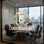 画像11: 笑顔の農夫と豊作を祝うオーガニックロゴ (11)