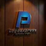 画像5: P字のスピード感あふれるモダンロゴ (5)