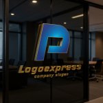 画像15: P字のスピード感あふれるモダンロゴ (15)