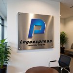 画像7: P字のスピード感あふれるモダンロゴ (7)