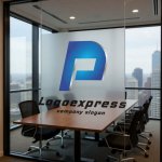 画像11: P字のスピード感あふれるモダンロゴ (11)